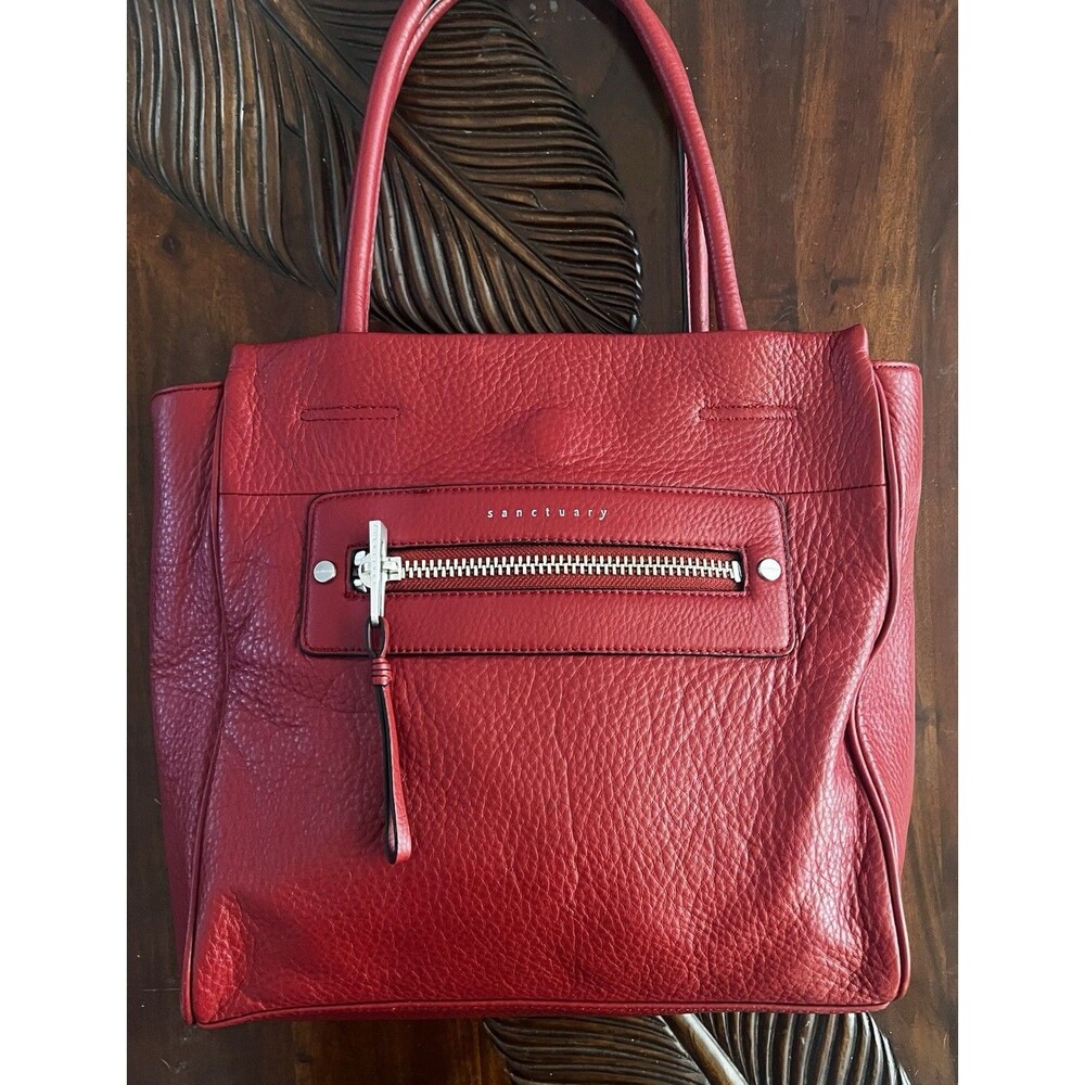 Sanctuary Hero Tote Red Pebbled Leather Satchel Shoulder Bag Nordstrom